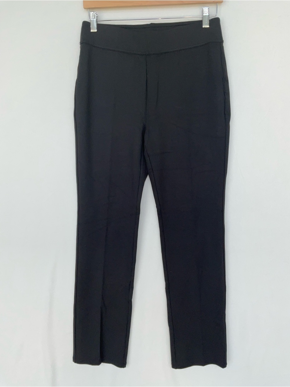 Womens Black Pull-On Pants Stretch